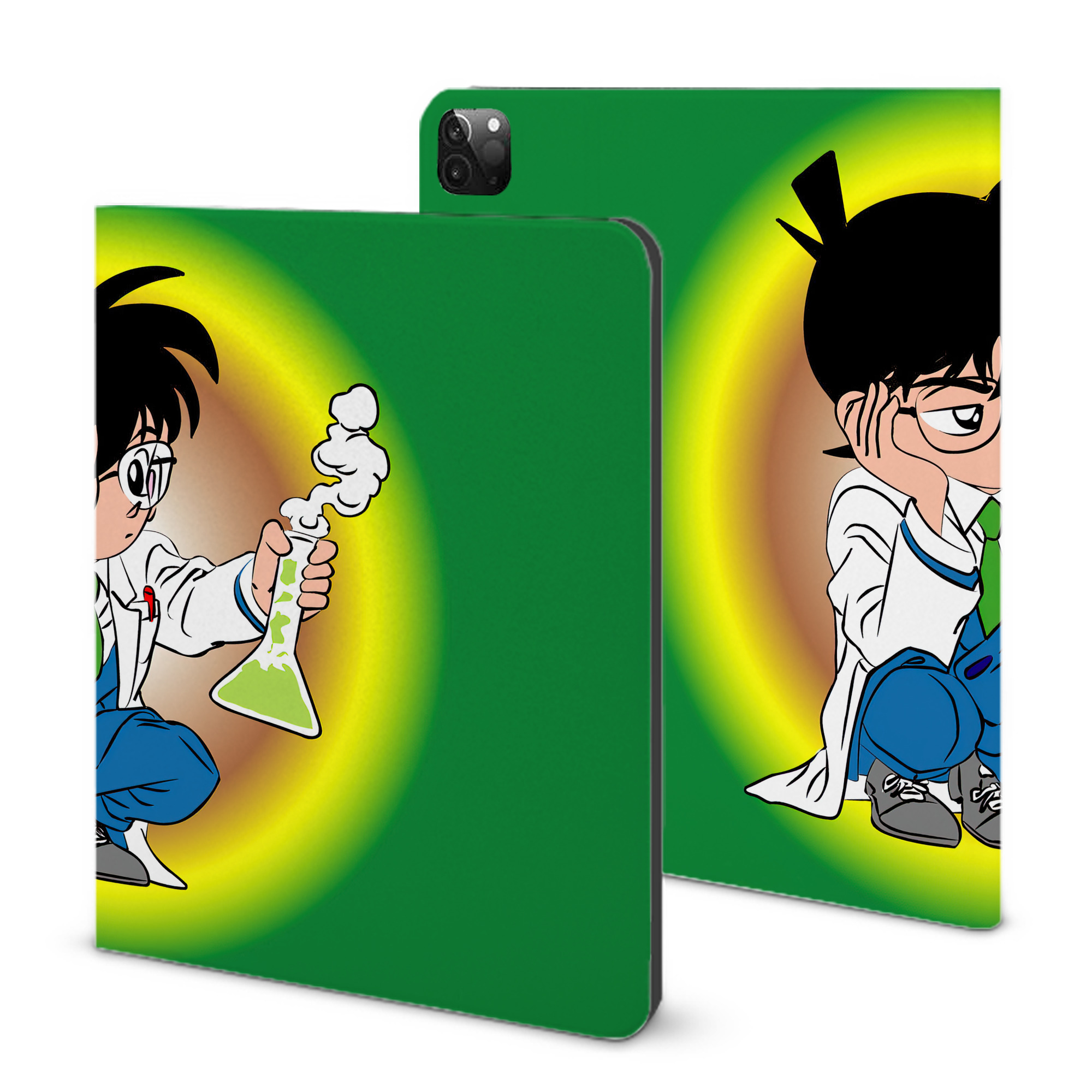 （画像用） 名探偵コナン Detective Conan IPadケース ペンホルダー付き ブックスタイルデザイン